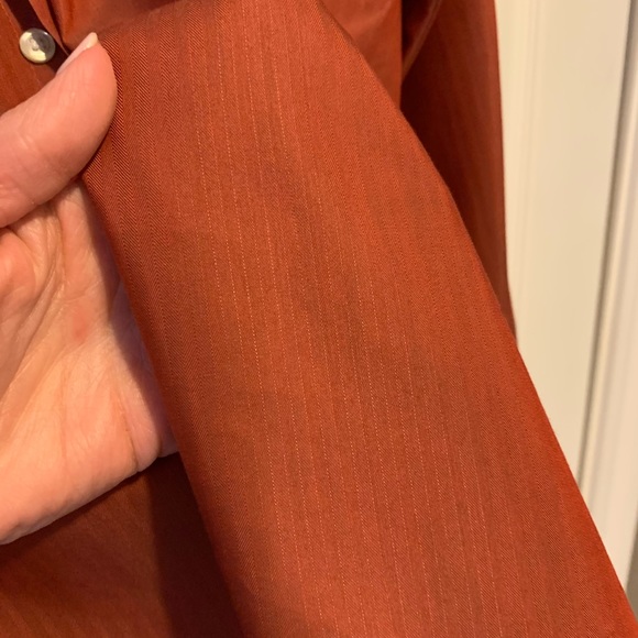 Van Heusen Mens Regular Fit Dress Shirt, 17 1/2, 34/35, Rust , Like New - Picture 6 of 14